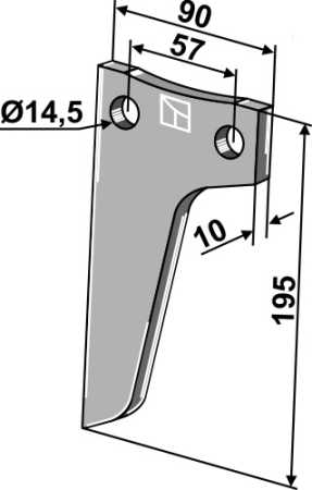 Rotorzinken 195x90mm